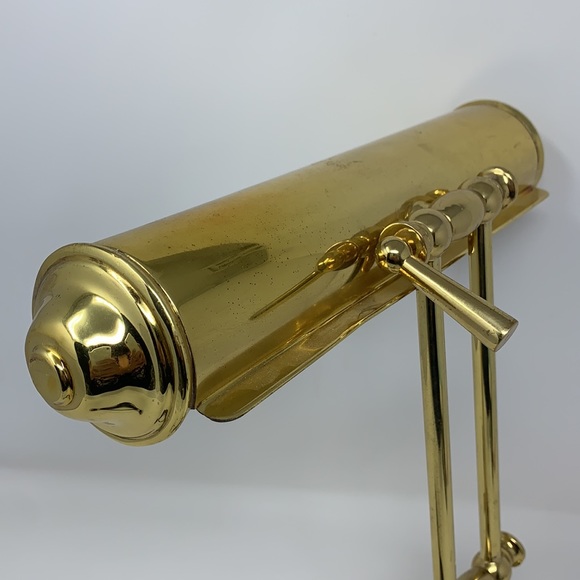 13” gold color bankers vintage desk lamp WORKS! 🚩OVER 5 POUNDS!🚩 - Picture 8 of 16